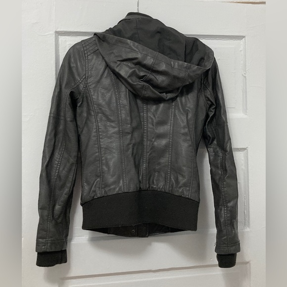 Faux leather grey jacket - Picture 2 of 4